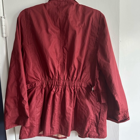 Lacoste Burgundy Jacket with Plaid Interior - Picture 7 of 8